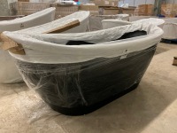 VIKTOR BENSON TAHA MATT BLACK 1700x730 FREESTANDING BATH - 7