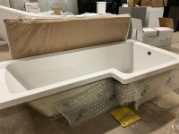 BATH & SQUARE SHOWER BATH SCREEN WITH FIXED RETURN