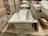 BATH & SQUARE SHOWER BATH SCREEN WITH FIXED RETURN - 3