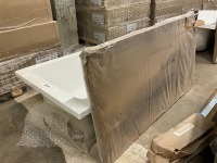 BATH & SQUARE SHOWER BATH SCREEN WITH FIXED RETURN - 4