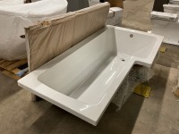 BATH & SQUARE SHOWER BATH SCREEN WITH FIXED RETURN - 6