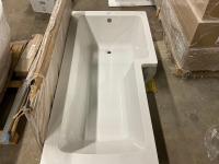 BATH & SQUARE SHOWER BATH SCREEN WITH FIXED RETURN - 7
