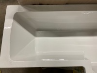 BATH & SQUARE SHOWER BATH SCREEN WITH FIXED RETURN - 8