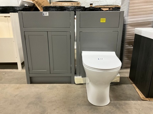ETHIENNE MODULUS WC UNIT, APPROX. 600 VANITY UNIT & TOILET