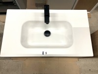 APPROX. 800 WALL HUNG VANITY WITH BASIN, TAP, WASTE & WALL STORAGE UNIT - 5