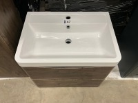 WALL HUNG VANITY UNIT, BASIN AND TALL WALL HUNG STORAGE UNIT - 2