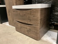 WALL HUNG VANITY UNIT, BASIN AND TALL WALL HUNG STORAGE UNIT - 4