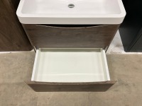 WALL HUNG VANITY UNIT, BASIN AND TALL WALL HUNG STORAGE UNIT - 6