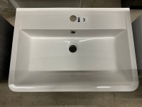 APPROX. 600 WALL HUNG VANITY UNIT, BASIN & TALL STORAGE UNIT - 5