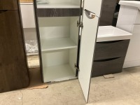 APPROX. 600 WALL HUNG VANITY UNIT, BASIN & TALL STORAGE UNIT - 9