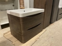 APPROX. 600 WALL HUNG VANITY UNIT, BASIN & TALL STORAGE UNIT - 7