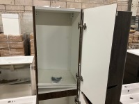 APPROX. 600 WALL HUNG VANITY UNIT, BASIN & TALL STORAGE UNIT - 9