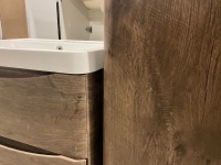 APPROX. 600 WALL HUNG VANITY UNIT, BASIN & TALL STORAGE UNIT - 11