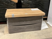 WALL HUNG VANITY UNIT & COUNTERTOP BALTIMOE 900mm POLYMARBLE WHITE GLOSS - 5