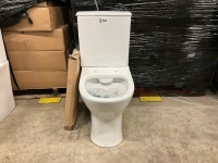 Modern Round Rimless Close Coupled Toilet with Soft Close Seat - 3
