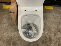 Modern Round Rimless Close Coupled Toilet with Soft Close Seat - 4