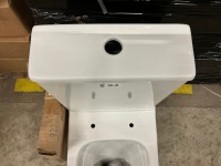 Modern Round Rimless Close Coupled Toilet with Soft Close Seat - 5