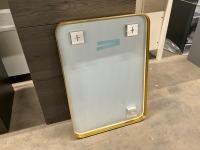 APPROX. 500 x 700mm PLAIN BRASS FRAME MIRROR - 3