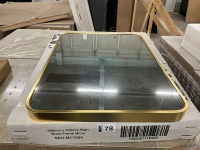APPROX. 500 x 700mm PLAIN BRASS FRAME MIRROR - 4