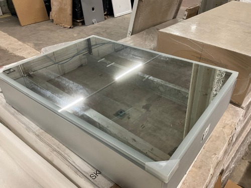 BELLA LED MIRROR CABINET 700 x 500mm SINGLE DOOR DEMISTER & SHAVER