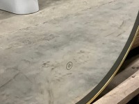 APPROX. 600mm ROUND BRASS FRAME MIRROR WITH COLOUR CHANGE - 3