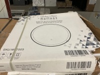 APPROX. 600mm ROUND BRASS FRAME MIRROR WITH COLOUR CHANGE - 6