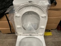 Modern Round Rimless Fully Back to Wall Toilet with Soft Close Seat - 6