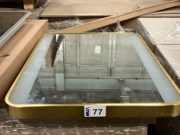 BRASS FRAME LED BATHROOM MIRROR - 5