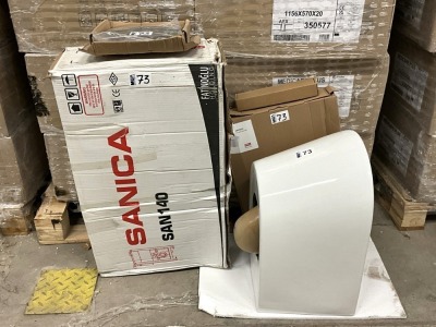 TOILET WALL PAN, SANICA SANI 40, FLUSH PLATE & SEAT