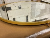 Brushed Brass Frame 600mm Round LED Mirror with sensor on/off, colour change LED and Heated Demister Pad - 4