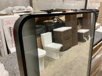 APPROX. 1200 x 600mm BLACK FRAME MIRROR WITH COLOUR CHANGE - 2