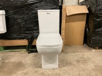 Modern Square Close Couple Toilet with Soft Close Seat - 7
