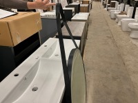 APPROX. 800mm ROUND BLACK BATHROOM MIRROR - 3