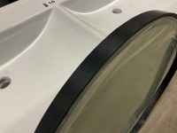 APPROX. 800mm ROUND BLACK BATHROOM MIRROR - 5