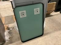 Black Frame 700mm x 500mm LED Mirror with sensor on/off, colour change LED and Heated Demister Pad - 2