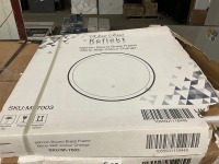 APPROX. 600mm ROUND BRASS FRAME MIRROR WITH COLOUR CHANGE - 6