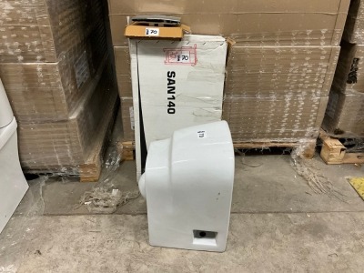 TOILET WALL PAN, SANICA SANI 40 & FLUSH PLATE