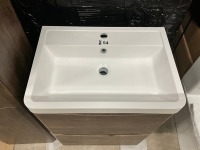FLOOR STANDING VANITY UNIT, BASIN & TALL WALL HUNG STORAGE UNIT - 4