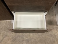 FLOOR STANDING VANITY UNIT, BASIN & TALL WALL HUNG STORAGE UNIT - 5