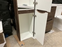 FLOOR STANDING VANITY UNIT, BASIN & TALL WALL HUNG STORAGE UNIT - 9