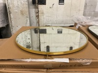 Brushed Brass Frame 600mm Round LED Mirror with sensor on/off, colour change LED and Heated Demister Pad - 3