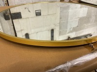 Brushed Brass Frame 600mm Round LED Mirror with sensor on/off, colour change LED and Heated Demister Pad - 4
