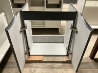 500mm 2 Door Anthracite Cloakroom Vanity unit with 1 Tap Hole Ceramic Basin - 7