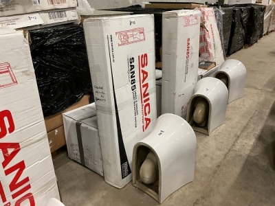 SANI 85 WALL & GROUND EASY MOUNTING SYSTEM AND WALL HUNG PAN