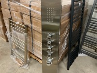 Chrome Thermostatic Shower Tower with Rain Head, Waterfall Head, Body Jets and Hand Shower (Damaged) - 3