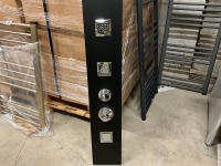 Matt Black Thermostatic Shower Tower with Rain Head, Waterfall Head, Body Jets and Hand Shower - 3