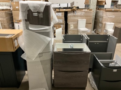 FLOOR STANDING VANITY UNIT & TALL STORAGE UNIT