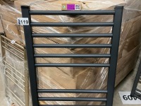 1200mm x 500mm Anthracite Flat Heated Towel Rail complete with Fixings - 2
