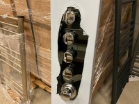 Black Chrome Thermostatic Shower Tower with Rain Head Body Jets and Hand Shower - 4