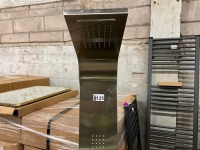 Chrome Thermostatic Shower Tower with Rain Head, Waterfall Head, Body Jets and Hand Shower - 2